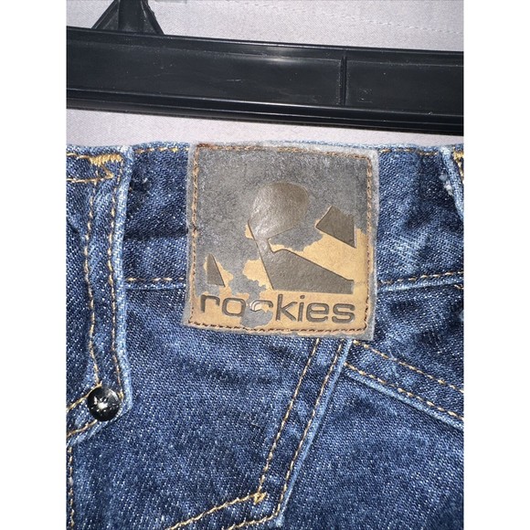 Vintage Rockies Jeans Womens 9/10 Long Dark Wash Western Studded Slim - Picture 10 of 14